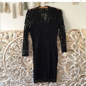 Asos Petite Black Lace Dress